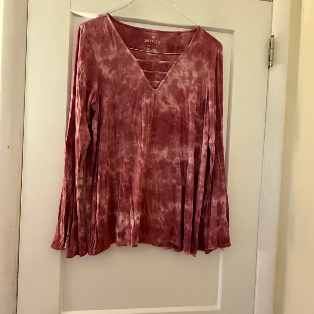 American Eagle Soft & Sexy Tie-Dye Long Sleeve Top – Size XL